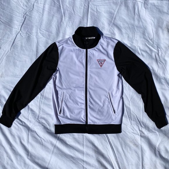 Small black and white guess track jacket - Picture 1 of 5